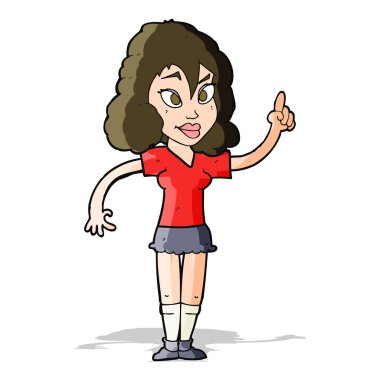 Çizgi filmlerdeki gibi güzel bir kadın