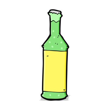 karikatür gazlı içecekler şişe