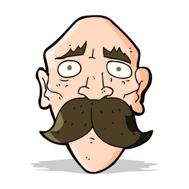 karikatür üzgün yaşlı adam