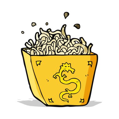 karikatür makarna kutusu