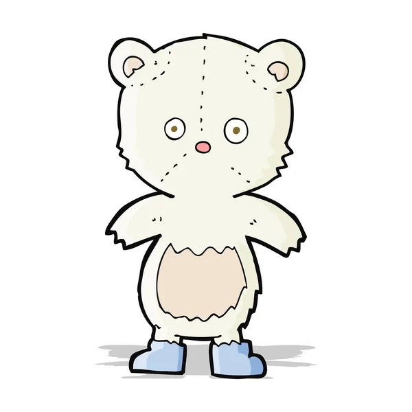 Filhote de urso polar desenhos animados — Vetor de Stock