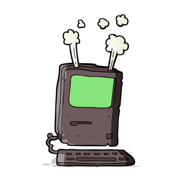 卡通旧计算机 — 图库矢量图片