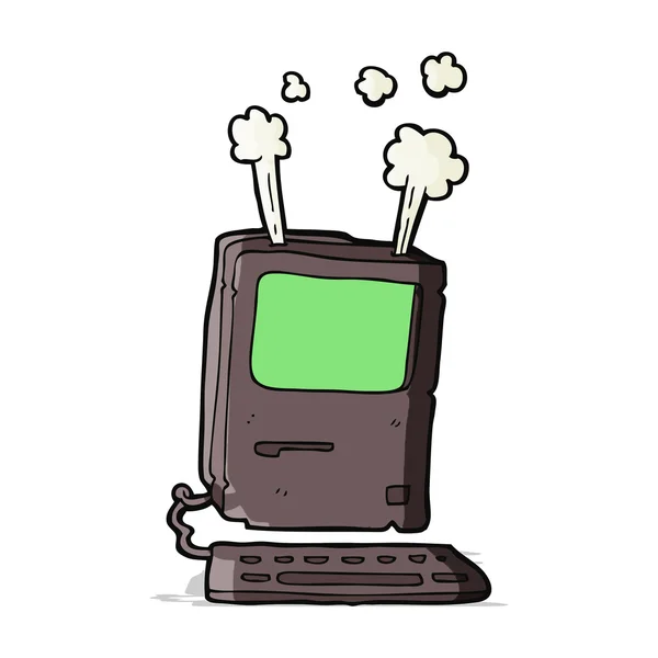 Cartoon oude computer — Stockvector