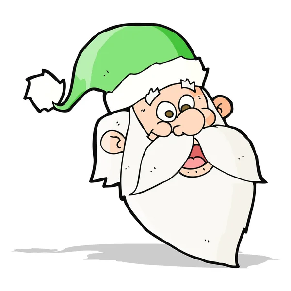 Cartoon jolly santa claus gezicht — Stockvector
