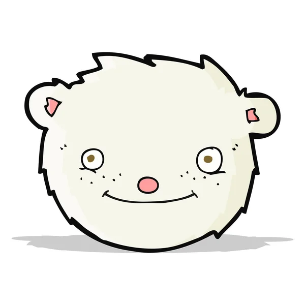 Cartoon polar bear hoofd — Stockvector