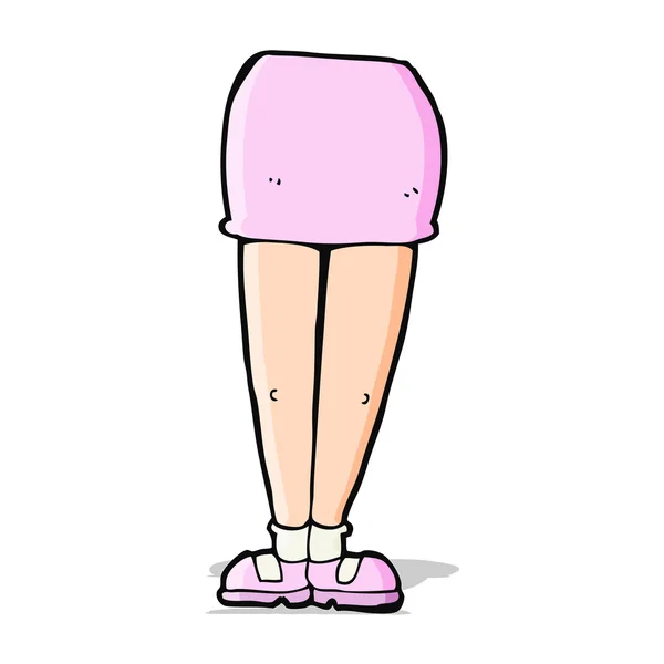 Dessins animés jambes féminines — Image vectorielle