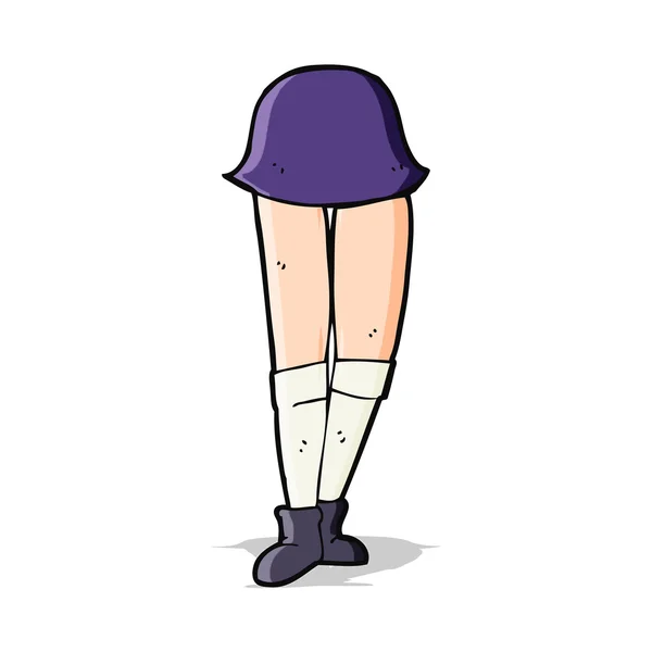 Dessins animés jambes féminines — Image vectorielle