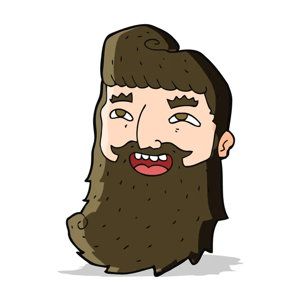 Cartoon man met baard lachen — Stockvector