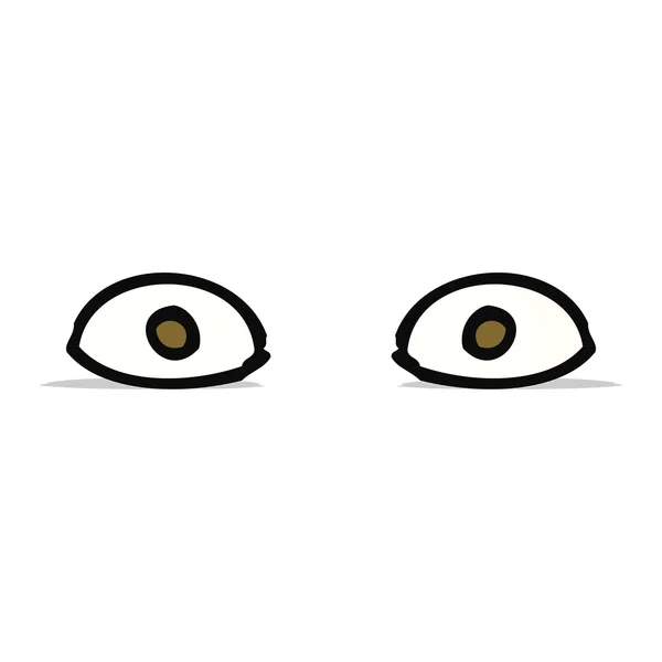 Dibujos animados mirando fijamente los ojos — Vector de stock