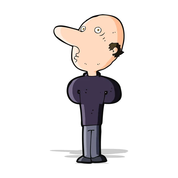 Cartoon balding man — Stock Vector