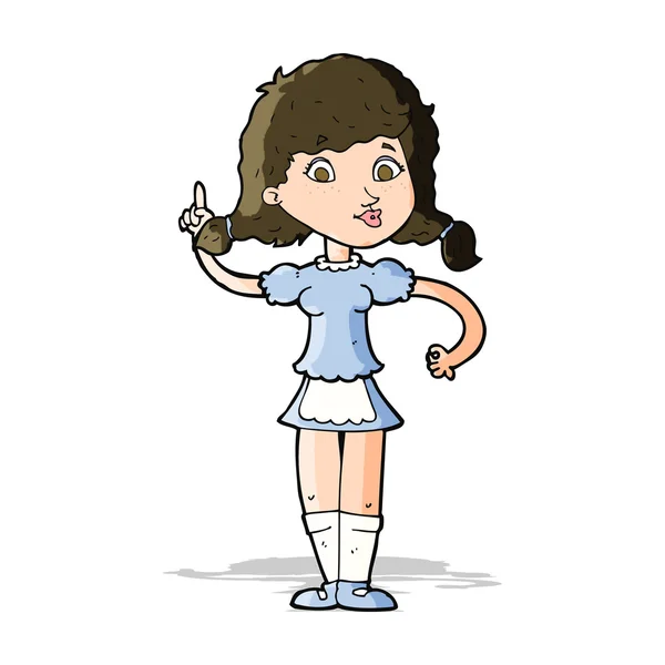 Cartoon pretty maid woman — Stock Vector