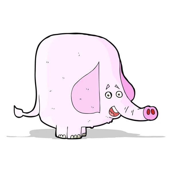 Карикатурно-розовый слон — стоковый вектор