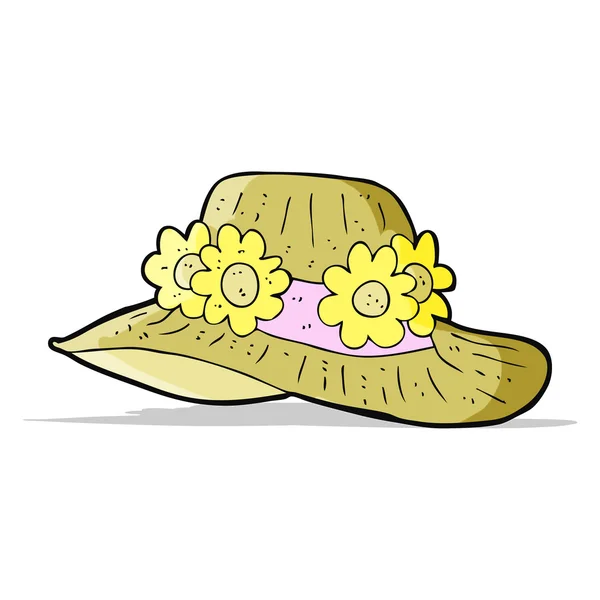Καπέλο καλοκαίρι κινουμένων σχεδίων — Διανυσματικό Αρχείο