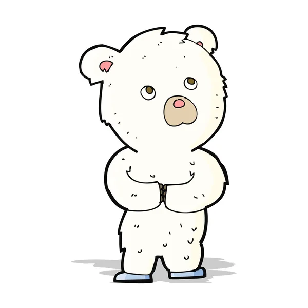 Dibujos animados oso polar cachorro — Archivo Imágenes Vectoriales