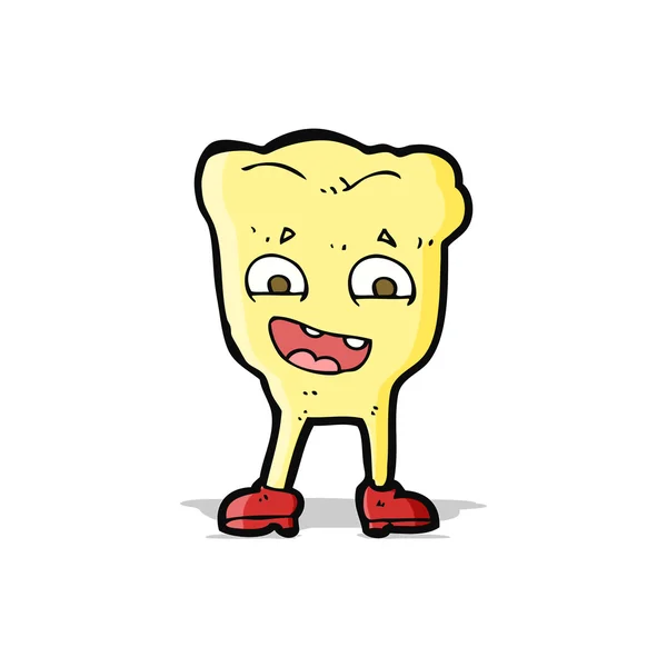 Karikatür sarı diş — Stok Vektör