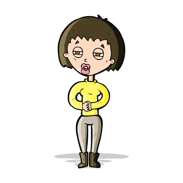 Cartoon moe vrouw — Stockvector