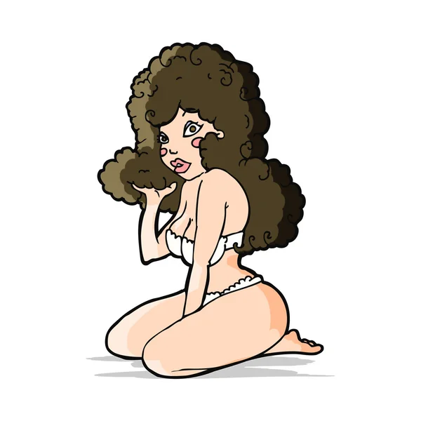 Cartoon Pin Up Mädchen — Stockvektor