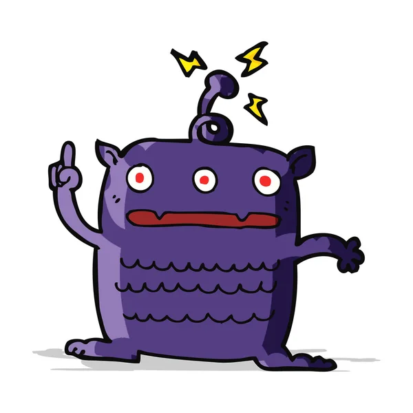 Desenhos animados estranho pequeno alienígena — Vetor de Stock