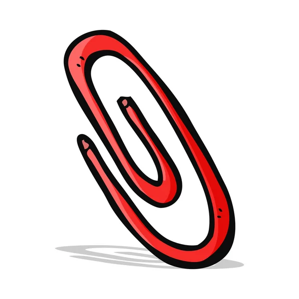 Cartone animato rosso graffetta — Vettoriale Stock