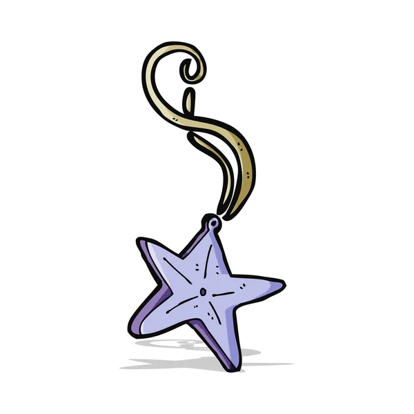 Cartoon magic star necklace — Stock Vector