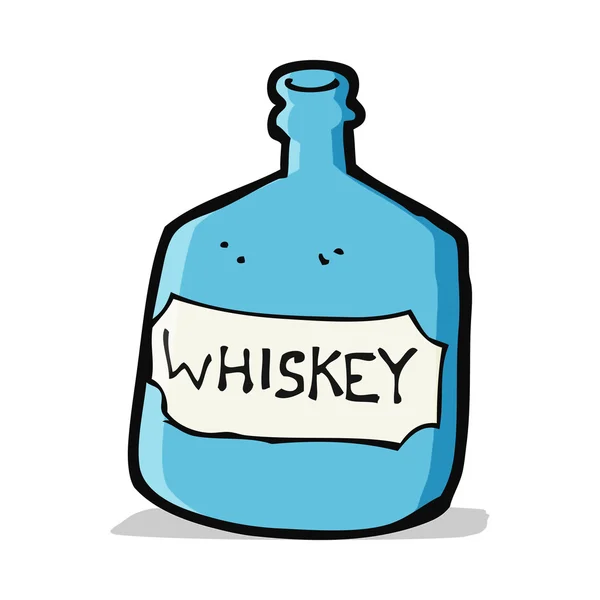 Cartoon old whiskey bottle — Stock Vector