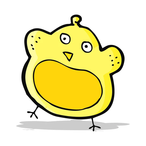 Kreslený tlustý pták — Stockový vektor