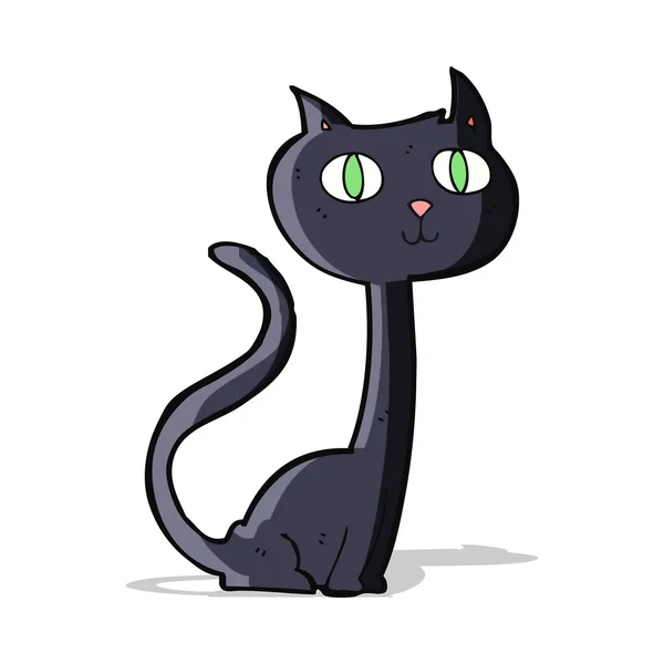 만화 검은 고양이 — 스톡 벡터