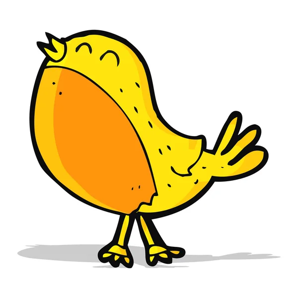Cartoon singing bird — Stock Vector