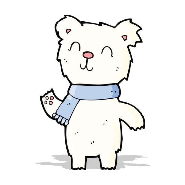 Cartoon söt isbjörn cub — Stock vektor