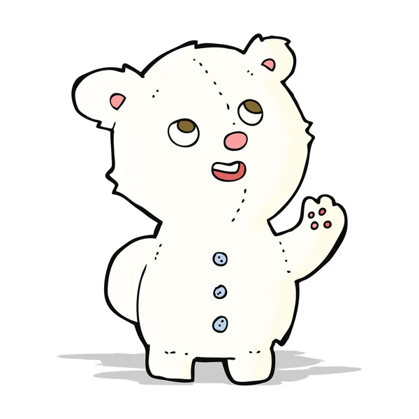 Dibujos animados lindo oso polar cachorro — Vector de stock