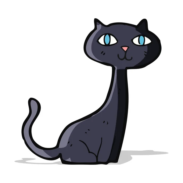 Cartoon schwarze Katze — Stockvektor