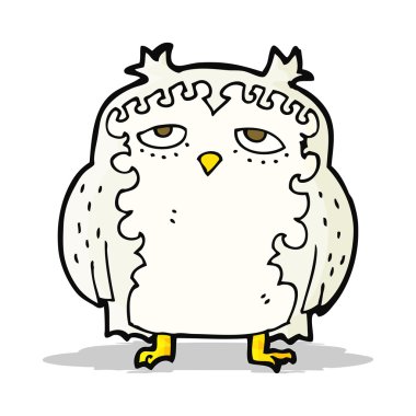 çizgi film akıllıca yaşlı baykuş