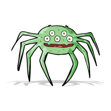 Halloween örümcek cartoon