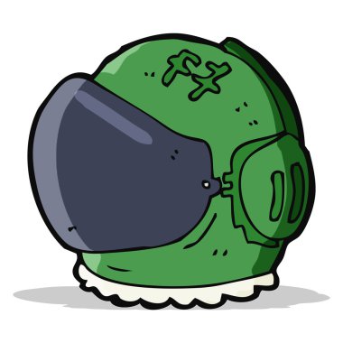 karikatür astronot kask