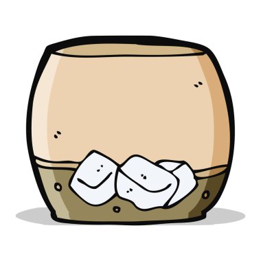 karikatür viski bardağına