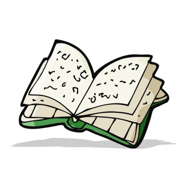 karikatür açık kitap