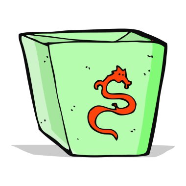 karikatür makarna kutusu