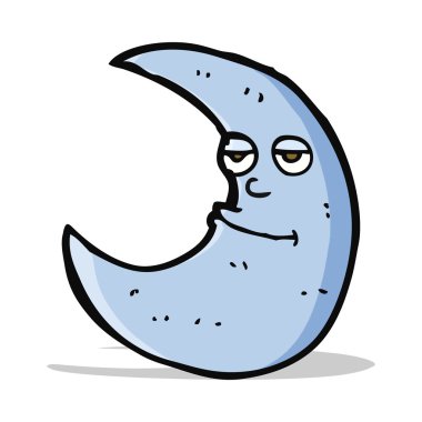 mutlu karikatür moon