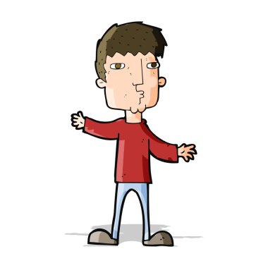 karikatür meraklı adam