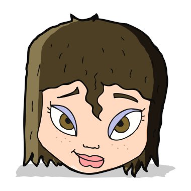 çizgi film kadın yüzü