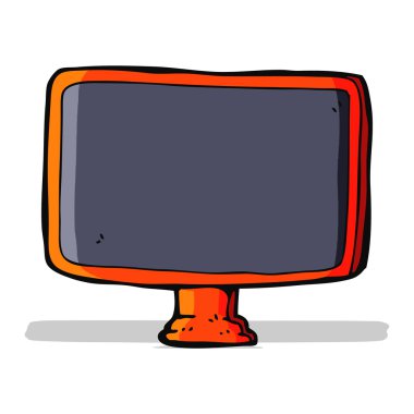 karikatür bilgisayar ekranı