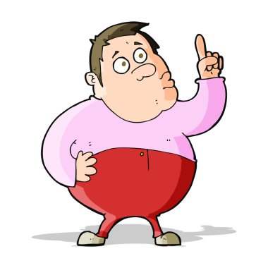 Çizgi filmci soru soruyor.