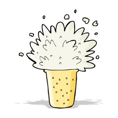 karikatür köpüklü bira