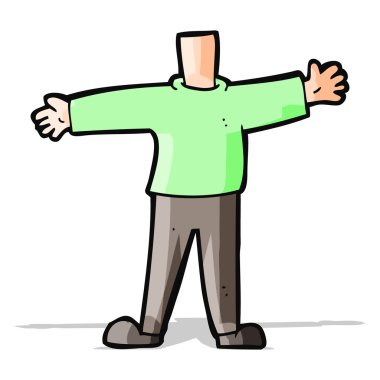 karikatür erkek vücudu (karıştırın ve eşleştirin karikatür veya kendi fotoğraf başını ekleyin)