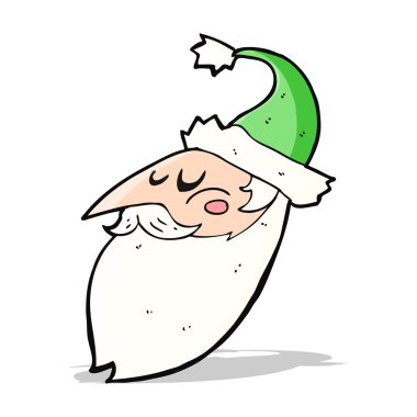 Santa face karikatür