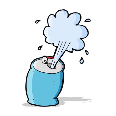 karikatür gazoz kutusu.