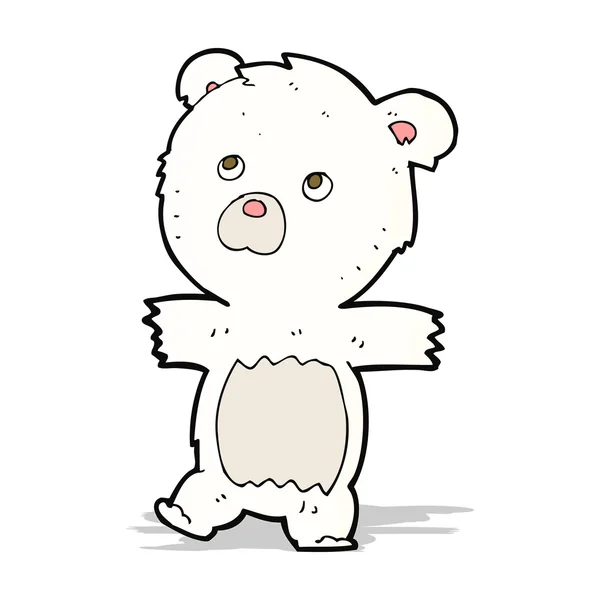 Cartoon cute polar bear — Stock Vector