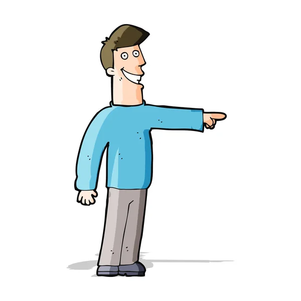 Cartoon pointing man — Stock Vector