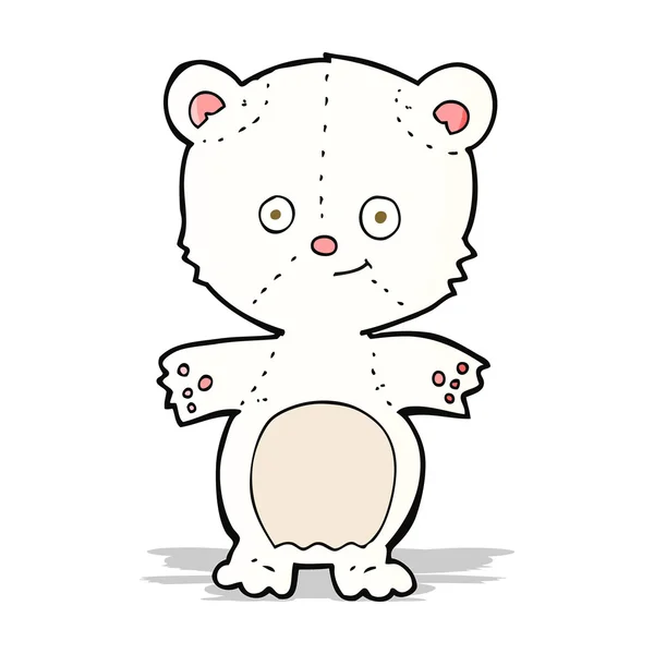 Dibujos animados oso polar feliz — Vector de stock