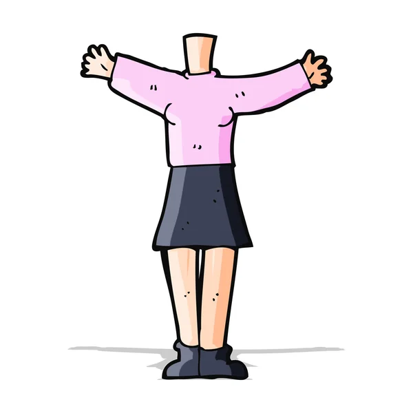 Cartoon weiblichen Körper (Fotos hinzufügen oder Mix and Match Cartoons) — Stockvektor